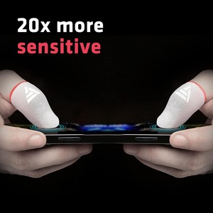 Fundas para Dedos Anti-Sudor para Juegos, Funda Protectora para Pulgar de Fibra Plateada, Protectores de Dedos Móviles Delgados, Sensación Suave, <span class=keywords><strong>Accesorios</strong></span> para Guantes de Jugador - Product Image 6