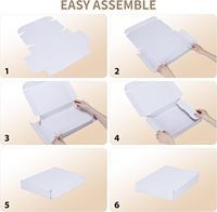 Boîtes d'expédition 12x9x2, boîte à courrier en carton ondulé blanc pour l'emballage des petites entreprises