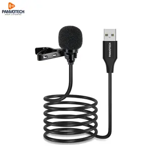 Panvotech profesyonel taşınabilir Mini kablolu kayıt PC için USB yaka yaka kondenser mikrofonlar