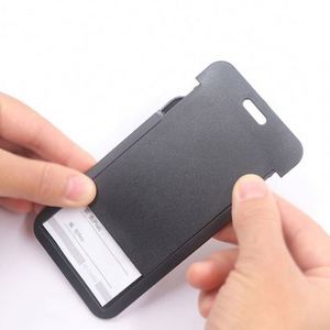 Retractable <b>Sliding</b> ID Badge Holder with Clear Card Cover for Office Staff, Events, Access or Bus Cards - Product Image 2