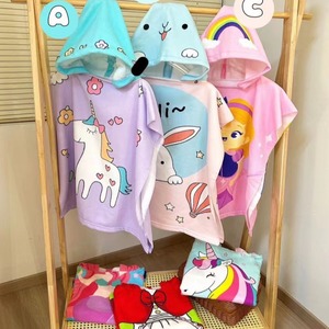 Serviette à capuche pour bébé, serviette <span class=keywords><strong>de</strong></span> bain pour enfants, motif dessin animé mignon, licorne/lapin/princesse, douce et respectueuse <span class=keywords><strong>de</strong></span> la peau - Product Image 4