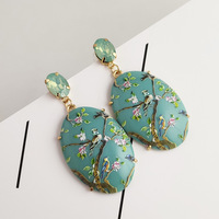 Pendientes de Concha de Tortuga de Alta Calidad para Mujer, Pendientes de Resina Plástica Modernos y a la Moda para Mujer