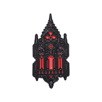 En gros : Broches et badges en métal émaillé, série gothique vintage église sombre, en forme de château magique, cadeaux souvenirs