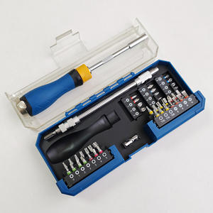 Jeu de tournevis à cliquet Lixin 43 pièces, embouts métriques polis, usage domestique, tige flexible universelle - Product Image 1