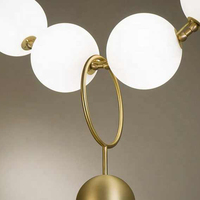 Lustre suspendu en verre de style nordique, lustres suspendus, luminaire suspendu Art Déco avec boules de verre, lampe de design nordique