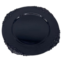 Sunup Vente flash Assiette ronde irrégulière réutilisable en plastique PP écologique de 13 pouces pour mariage et fête