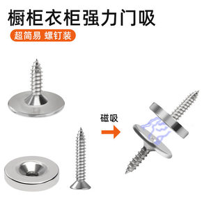 Tornillos Magnéticos Redondos Hanweisong para Gabinetes, Placa de Succión Fuerte de Acero Laminado en Frío para Puertas de Gabinete - Product Image 5