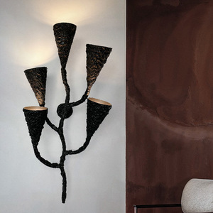 Artistic <b>Wall</b> Lamp Black 5 <b>Lights</b> LED E27 <b>Switch</b> Control For Restaurant Decor - Product Image 3