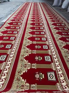 Tapis de prière réversible confortable Wilton, antidérapant, facile à nettoyer, tapis de mosquée en patchwork, technique de coupe de poils, rembourré - Product Image 6