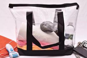 Bolsa transparente de PVC de fábrica profesional, bolsa de mano con cremallera de seguridad para compras reutilizable transparente - Product Image 4