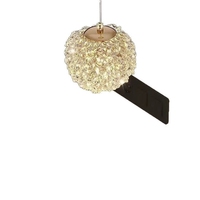 Lustre LED moderne en forme de boule de cristal, design luxueux pour escalier, suspension lumineuse, décoration moderne pour la maison, luminaire pour hall d'entrée et salon