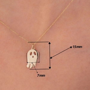 אופנתי 18 קאראט מצופה זהב 18k שרשרת זהב חינם שרשרת boo זהב מתנה לחג המולד שלה מתנה לחג המולד שלה - Product Image 3