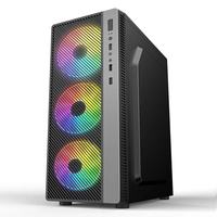 Grosir Pabrik casing PC game Full Tower dengan tekstur Panel depan dan komputer Desktop Panel samping akrilik