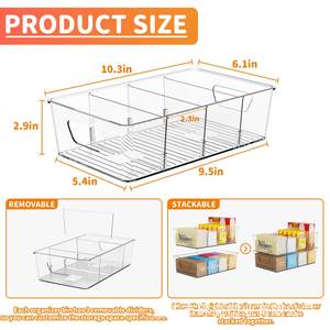 Contenedor de Plástico Moderno de 3L para Organización de Cocina, Almacenamiento de <span class=keywords><strong>Frutas</strong></span> y Verduras, Caja de Almacenamiento para Refrigerador y Congelador, Tipo Caja de Huevos Dividida - Product Image 2
