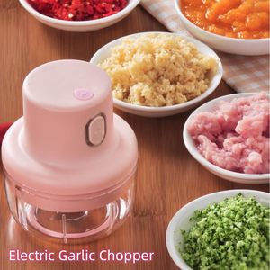 <b>Mini</b> Design Kitchen Tools Manual Garlic Crusher Fruit Meat Cutter Blender Vegetable Chopper Machine Stainless Steel Blades - Product Image 2