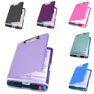 Waterproof Document A4 With <b>Pen</b> Slot Multi Functional Paper Storage Archive Box Plastic Writing Board Clip - Product Image 2