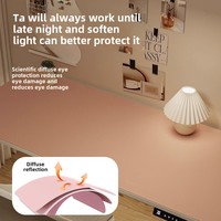 Tapis de bureau extra large imperméable et résistant aux taches en cuir PU pour ordinateur XXL Tapis de souris respectueux de l'environnement Protection des yeux Simple