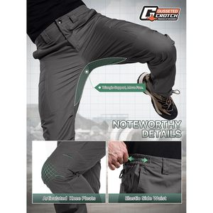 Men's Cargo <b>Pants</b> Water Resistant Ripstop Tactical <b>Work</b> <b>Pants</b> Lightweight Outdoor Hiking <b>Pants</b> Elastic Waist Button Fly Canvas - Product Image 5