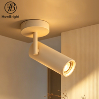 Spot de plafond GU10 beige taupe avec base en fer, faible MOQ acceptable, certifié CE, pour salon