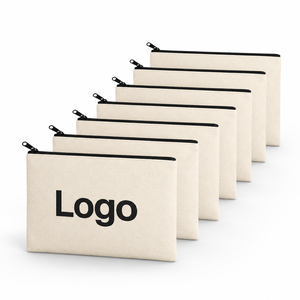 Bolsas de Maquillaje Personalizadas de Fábrica Certificada, Bolsas Cosméticas con Logotipo Impreso/Bordado, Estuches de Lápices de Lona de Algodón - Product Image 1