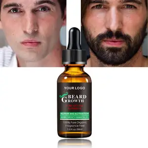 Óleo orgânico natural para crescimento da barba, óleo de marca própria para homens, óleo para crescimento da barba, óleo para promoção do crescimento do cabelo e da barba