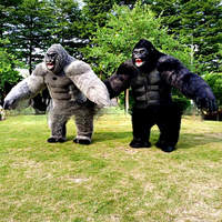 Costume gonflable en peluche pour adulte Gorilla King Kong, à porter par des personnes
