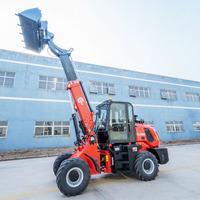 CE diakui 1.5 Ton Mini Loader Telephone dengan teleskopik lengan bom kompak Backhoe Loader EURO5/EPA mesin opsional