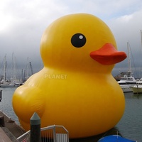 Canard en caoutchouc géant flottant sur l'eau en PVC pour la publicité, ballon gonflable jaune à vendre
