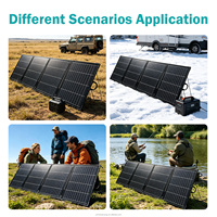 Panneau solaire flexible haute efficacité 100W 200W 18V avec connecteur MC4, module PV léger pour le chargement de stations d'alimentation de camping