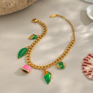 Collana di Alta Gamma in Acciaio Inossidabile con Perle Imitazione Bohémien, Conchiglie e <span class=keywords><strong>Vita</strong></span> Marina, Placcata in Oro 18K, Stile Vacanza al Mare - Product Image 6