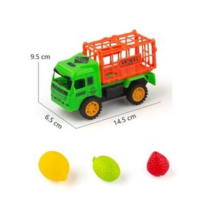 Grande gabbia di inerzia camion con frutta verdura pesce e gamberetti più opzioni per bambini divertenti attriti macchinine - Product Image 2