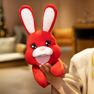 Marionnettes à main en peluche lapin lapin de 35 cm, jouet en peluche, fournitures pour fêtes d'anniversaire, pour raconter des histoires, enseigner, jouer à des rôles, cadeaux pour enfants - Product Image 5