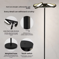 Lampe de lecture LED sur pied, protection oculaire, lumière d'ambiance d'angle, éclairage d'ambiance tendance pour salon, chambre à coucher, chevet