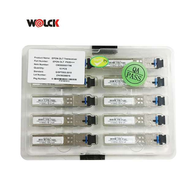 WOLCK EPON SFP Module PX20+++++ Fiber Optic Transceiver 1.25Gbps 9dBm 10dBm SC Connector for OLT ONU FTTH Network