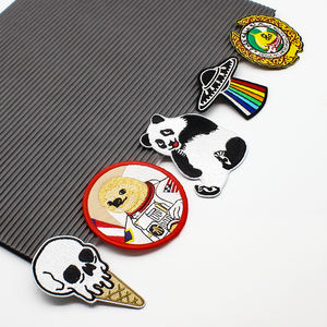 Samples High Quality Heat Seal Backing No-fabric Custom logo Patch <b>Band</b> Woven Iron on Patches - Product Image 3