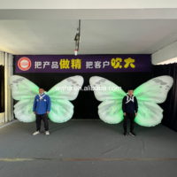 Costume de papillon gonflable pour spectacle sur scène, avec ailes gonflables pour défilé de carnaval