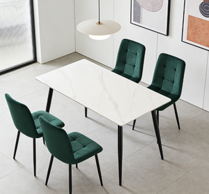 Silla <span class=keywords><strong>de</strong></span> Comedor <span class=keywords><strong>de</strong></span> Tela <span class=keywords><strong>de</strong></span> Terciopelo Premium con Patas <span class=keywords><strong>de</strong></span> Metal <span class=keywords><strong>de</strong></span> Latón Contemporáneas, <span class=keywords><strong>Sillas</strong></span> <span class=keywords><strong>de</strong></span> Comedor para Comedor, Sala <span class=keywords><strong>de</strong></span> Estar, Hogar - Product Image 3
