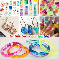 Kit de moules en silicone pour résine époxy, 284/384 pièces, réutilisables, antiadhésifs, pour bijoux, boucles d'oreilles, pendentifs, colliers