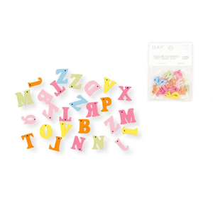 Lettere in Legno Ilan 15mm 26 Pezzi Accessorio per Artigianato - Product Image 1