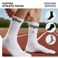 Gym Chaussettes De Luxe Qualité Mode Coton Hommes Crew Chaussettes Broderie Logo Imprimer Gym Chaussettes Personnalisées
