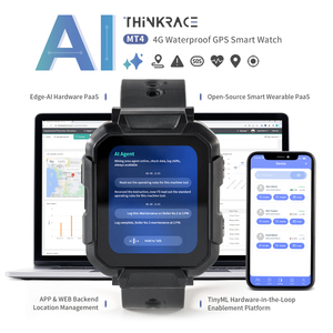 Bracelet Traxbean Alzheimer avec notification vocale IA 4G, détection de chute et SOS - Product Image 1