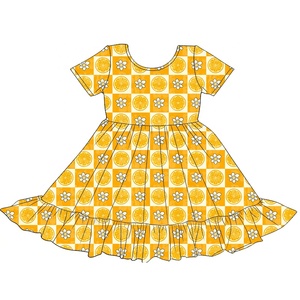 Abito Estivo <span class=keywords><strong>per</strong></span> Bambine in Seta di Latte, Vestito Morbido a Maniche Corte <span class=keywords><strong>per</strong></span> <span class=keywords><strong>Neonata</strong></span>, Abito Girevole <span class=keywords><strong>per</strong></span> Bambina, Personalizzabile, Esente da Dazi Doganali - Product Image 5