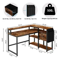 Muebles de Oficina para el Hogar, Escritorio de Computadora para Juegos de Esquina, Moderno y Económico, de Madera