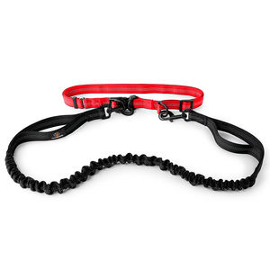 Sabuk Pinggang tali pelari anjing Bungee elastis bebas genggam mewah Logo kustom untuk anjing besar Medium untuk Jogging mendaki berlari - Product Image 3