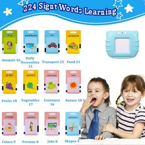 Tarjetas de Memoria Interactivas en Inglés para Niños Pequeños de 2 a 4 Años, Juguetes de Aprendizaje Montessori, Tarjetas de Aprendizaje Interactivas con Voz - Product Image 5