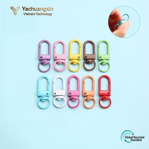 Colorful <b>Plastic</b> Carabiner Keychain Clips 10pcs Universal Use Pastel Tone <b>Hooks</b> - Product Image 4
