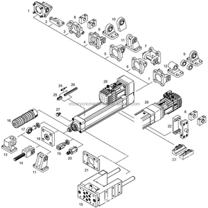 Corsa 50mm grande spinta elettrica cilindro elettrico telescopico asta di precisione Servo elettrico spinta asta attuatore lineare - Product Image 4