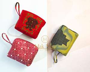 Sac à main court décontracté d'été pour femmes en coton écologique inspiré du dashiki africain classique, taille plus et XL - Product Image 2