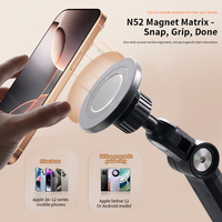 Support de téléphone magnétique robuste N52 en aluminium réglable et télescopique pour bureau, vente en gros, moule privé OEM