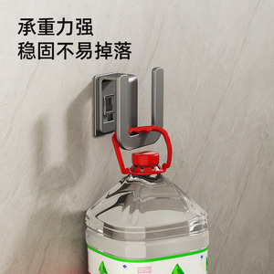 <b>Wall</b> Mounted Slipper <b>Rack</b> No Drill Bathroom Storage Behind Door <b>Hook</b> Organizer Rectangle Shape - Product Image 4